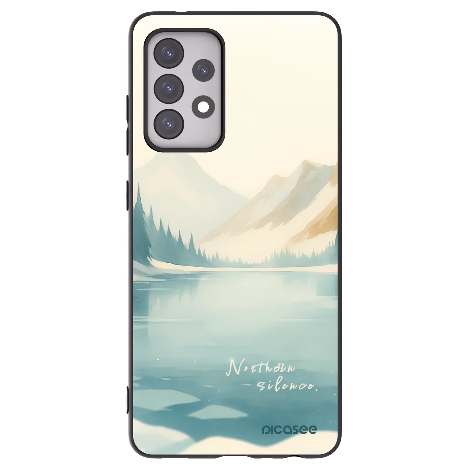 Picasee Μαύρη θήκη σιλικόνης για Samsung Galaxy A52 5G A525F - NOTHERN SILENCE