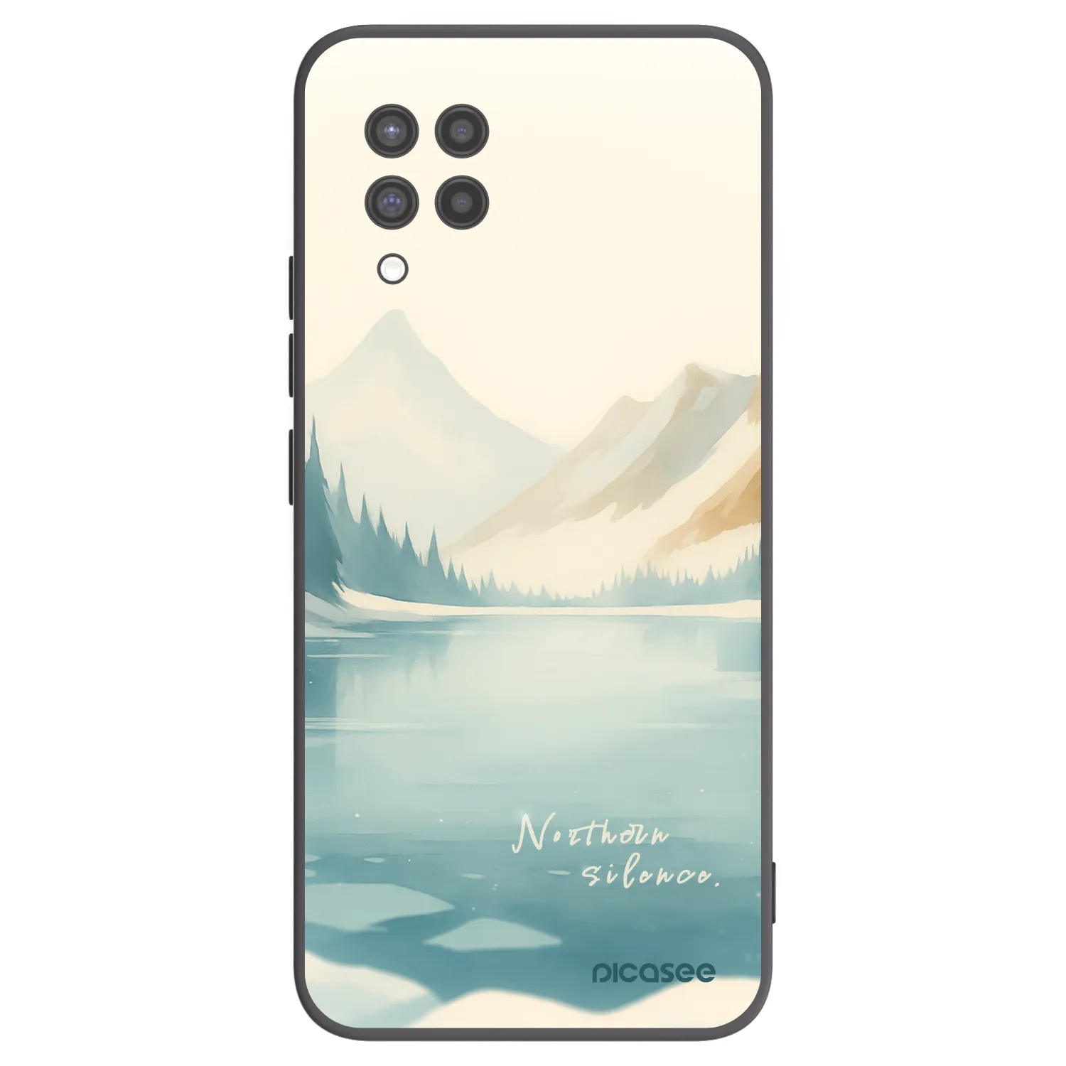 Picasee Μαύρη θήκη σιλικόνης για Samsung Galaxy A42 A426B - NOTHERN SILENCE