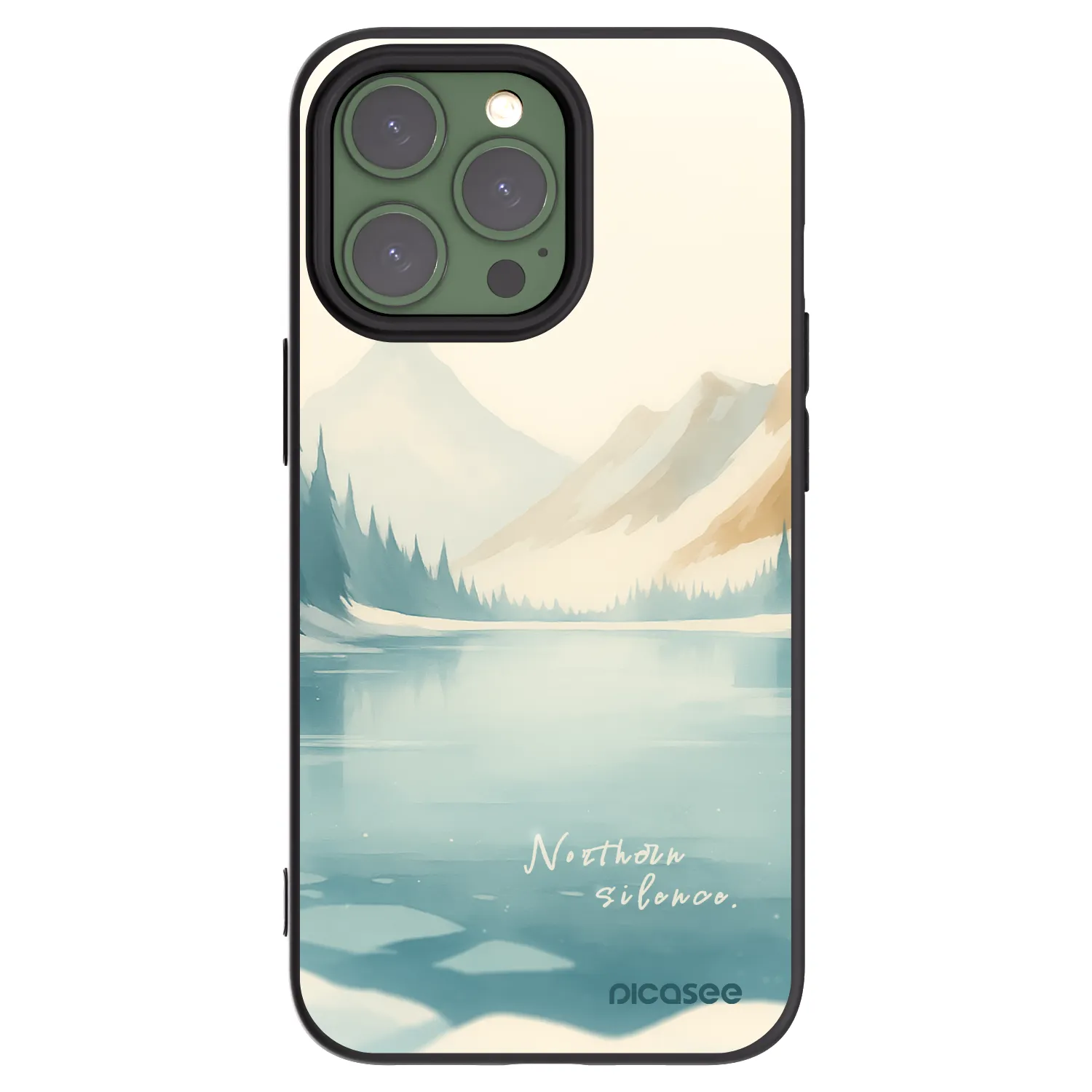 Picasee Μαύρη θήκη σιλικόνης για Apple iPhone 13 Pro - NOTHERN SILENCE