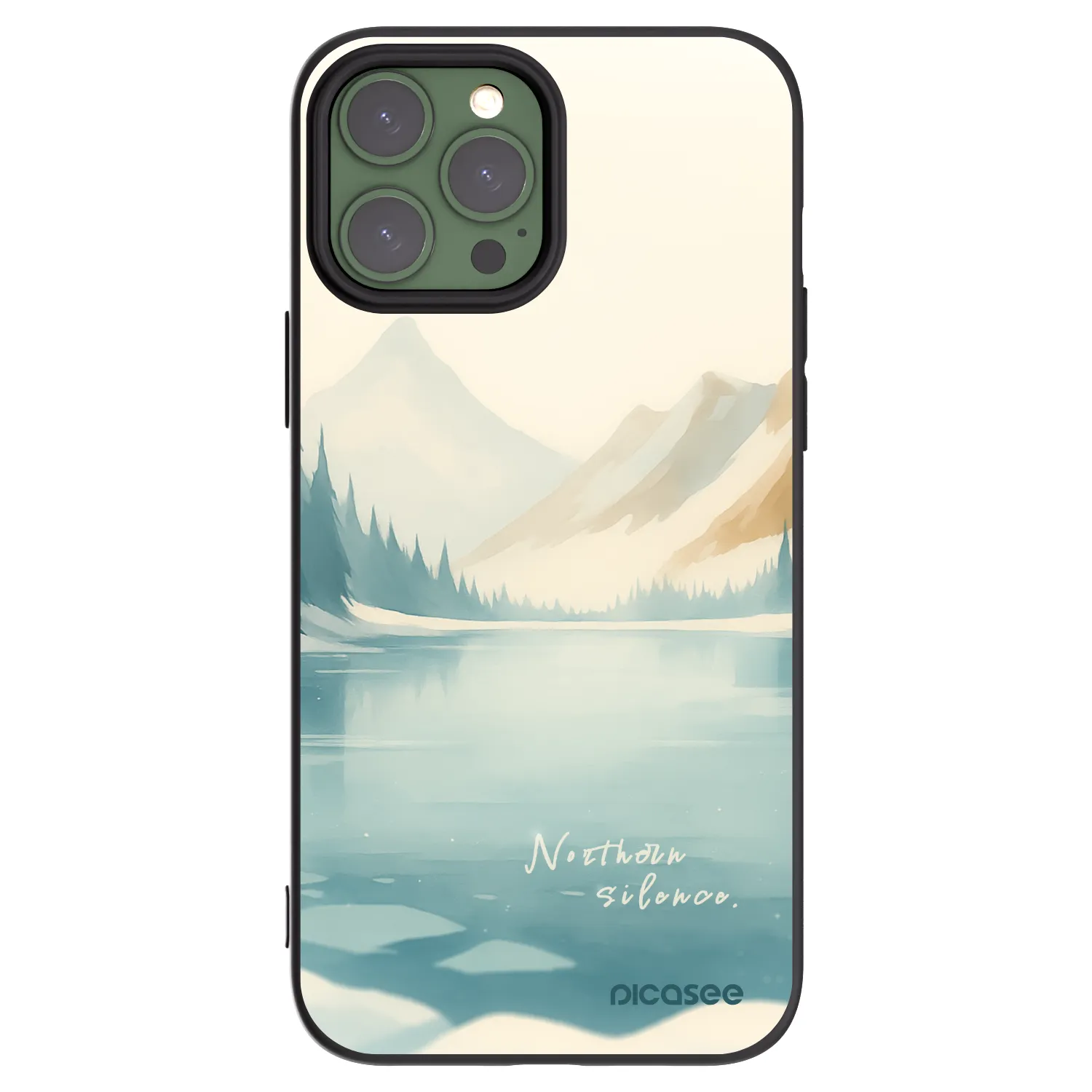 Picasee Μαύρη θήκη σιλικόνης για Apple iPhone 13 Pro Max - NOTHERN SILENCE