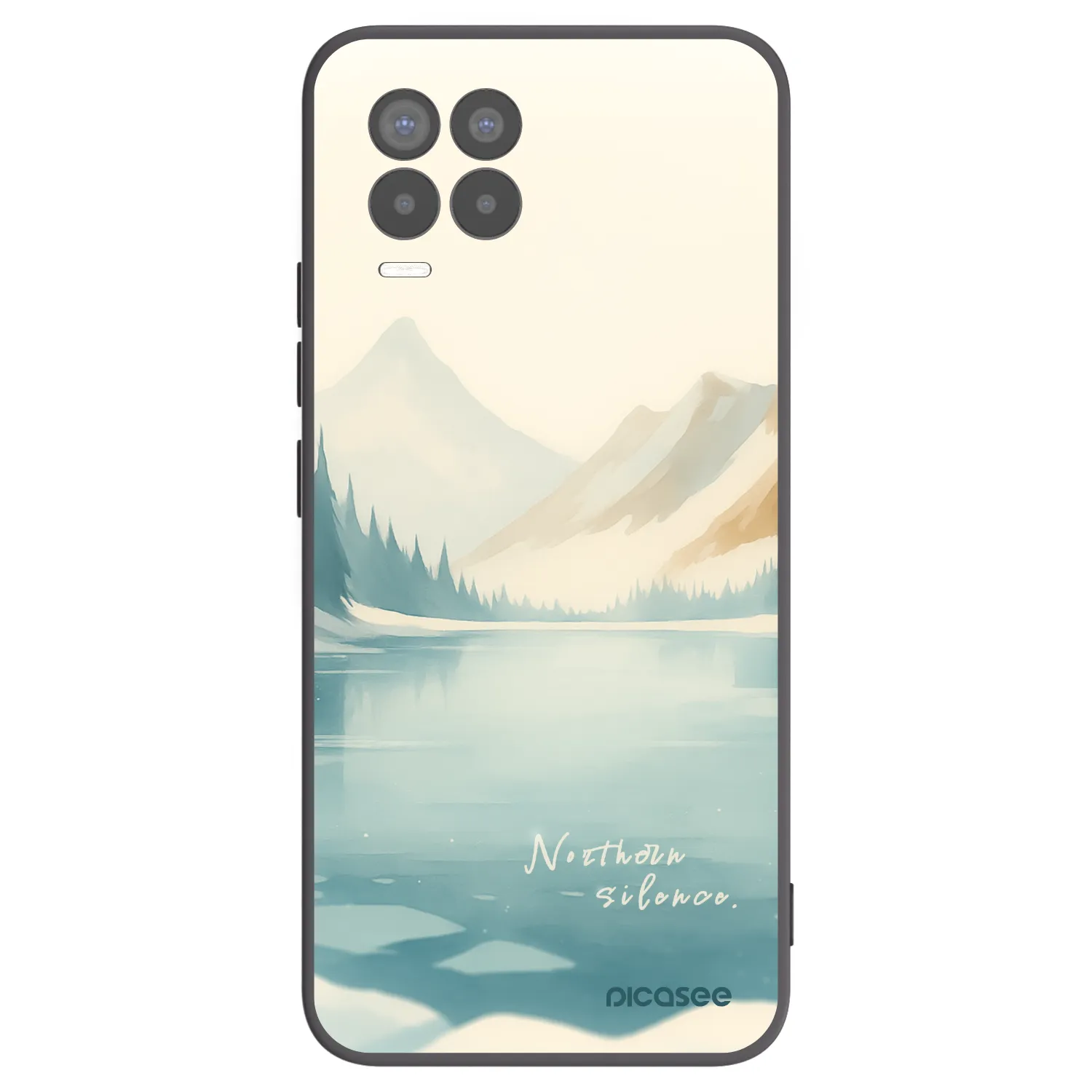 Picasee Μαύρη θήκη σιλικόνης για Realme 8 4G - NOTHERN SILENCE