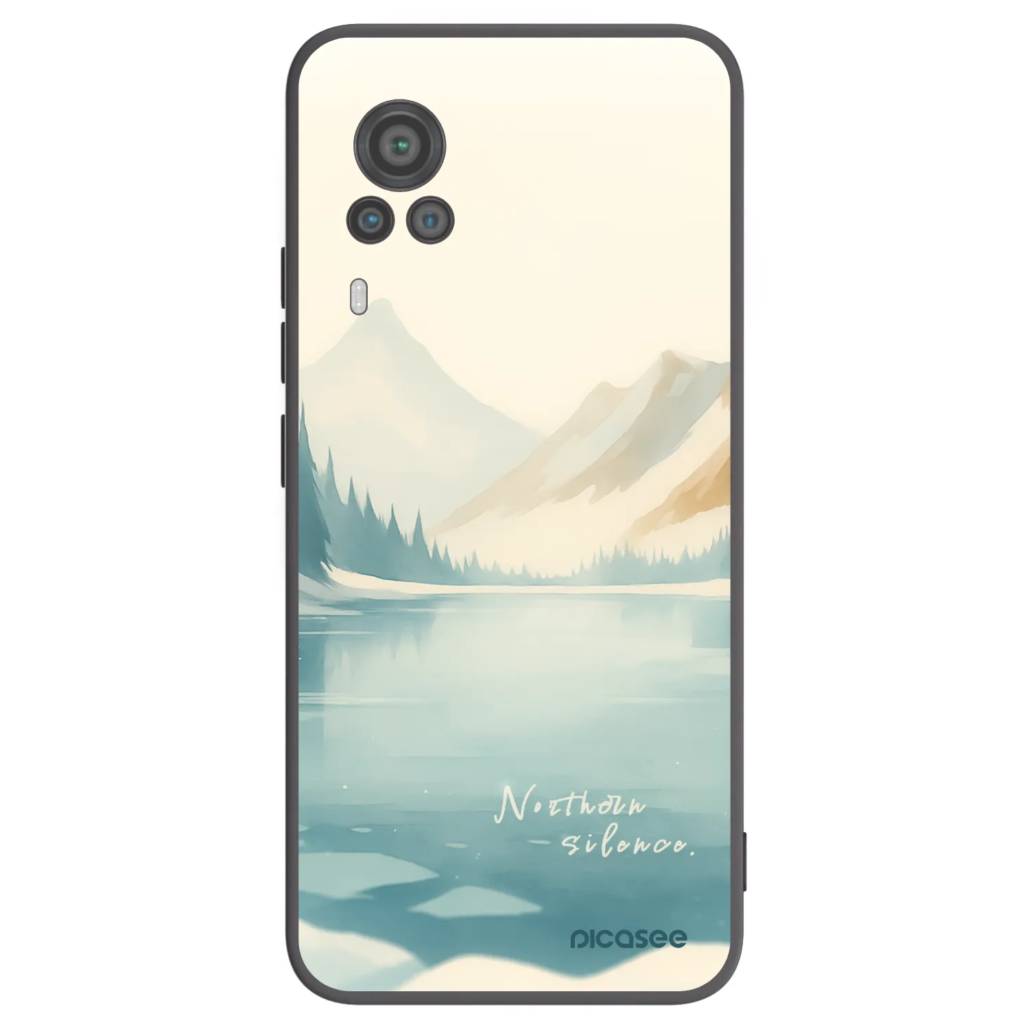 Picasee Μαύρη θήκη σιλικόνης για Vivo X60 Pro 5G - NOTHERN SILENCE