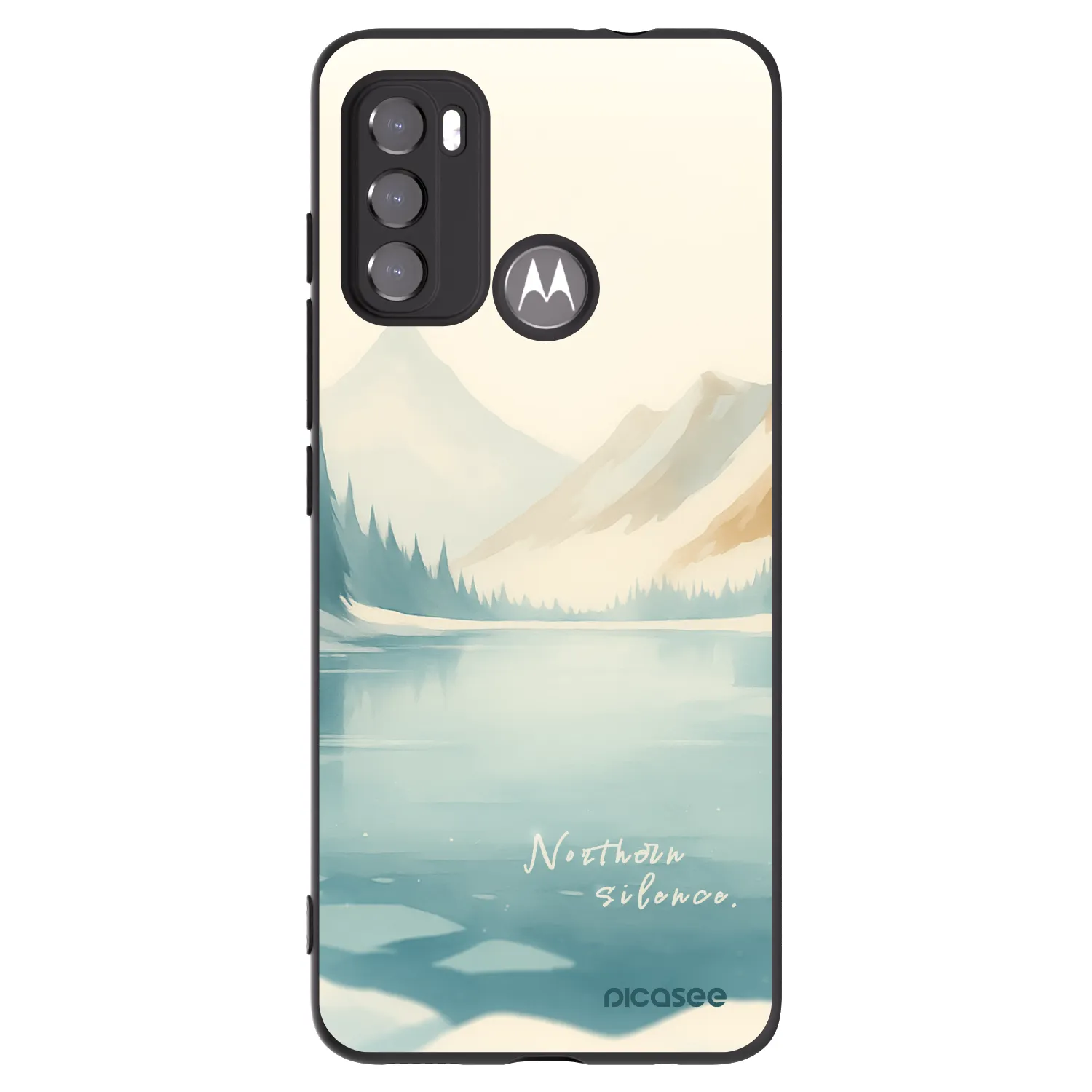 Picasee Μαύρη θήκη σιλικόνης για Motorola Moto G60 - NOTHERN SILENCE