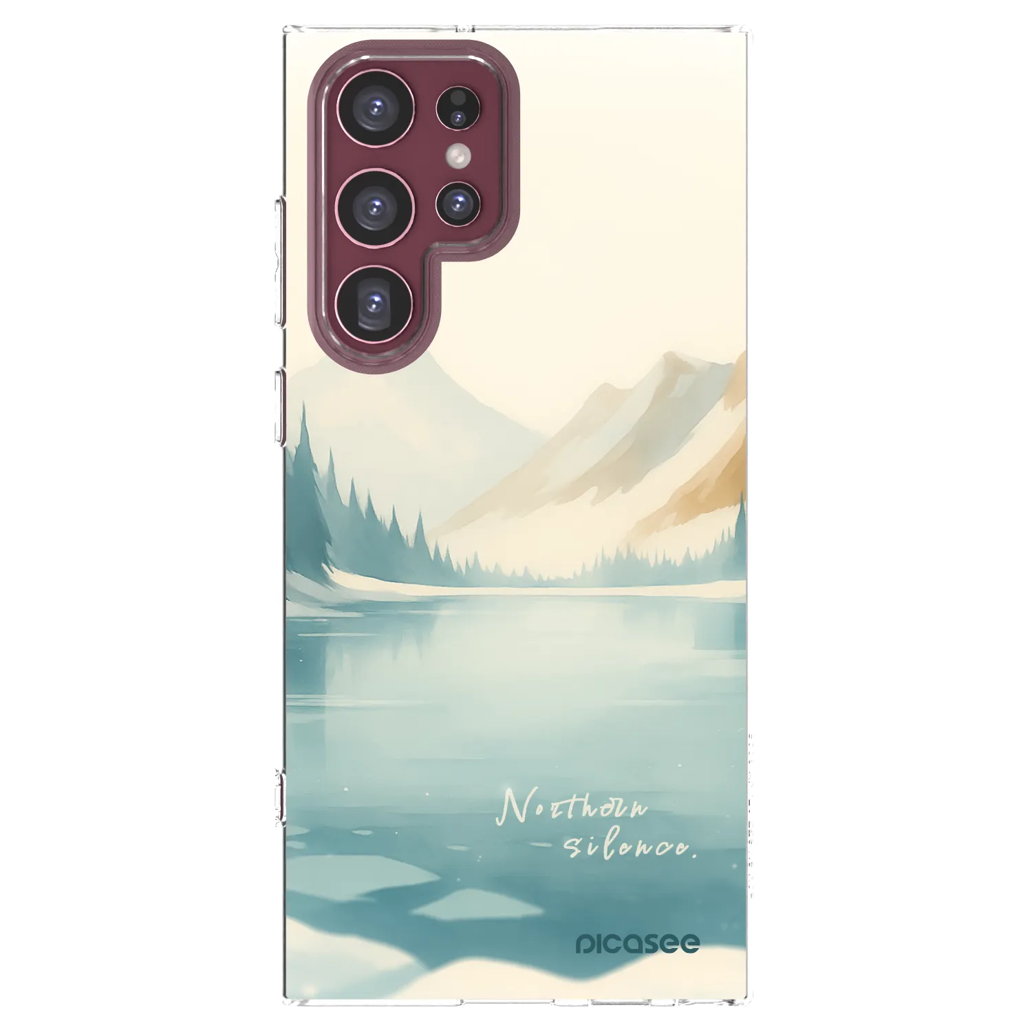 Picasee διαφανής θήκη σιλικόνης Samsung Galaxy S22 Ultra 5G - NOTHERN SILENCE