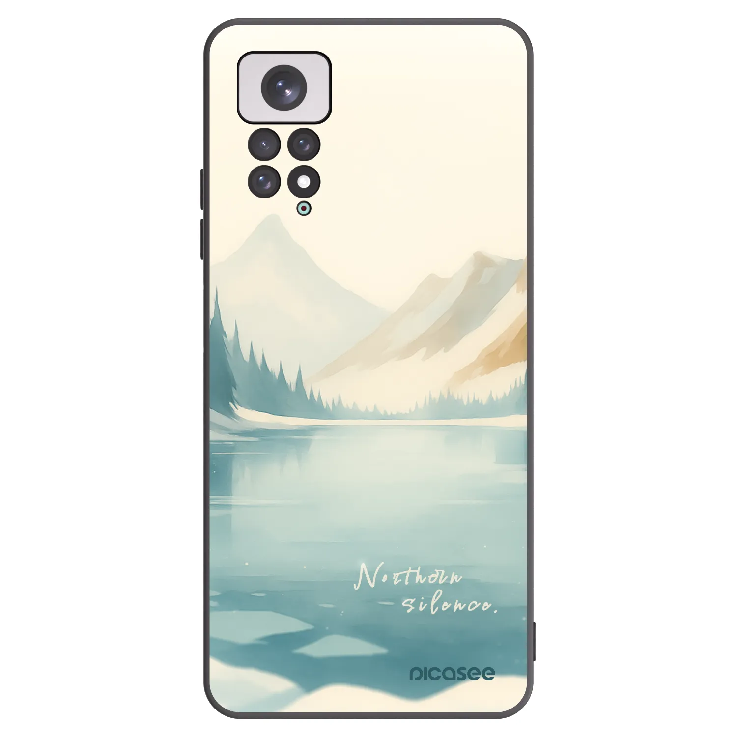 Picasee Μαύρη θήκη σιλικόνης για Xiaomi Redmi Note 11 - NOTHERN SILENCE