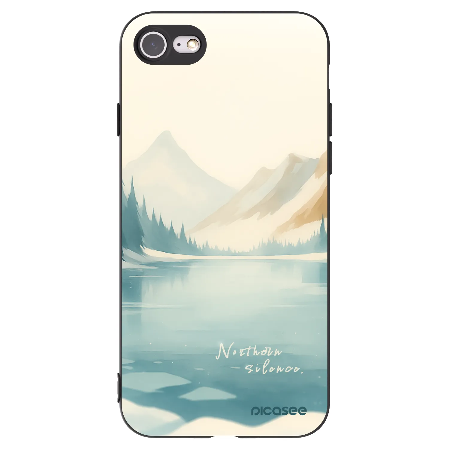 Picasee Μαύρη θήκη σιλικόνης για Apple iPhone SE 2022 - NOTHERN SILENCE