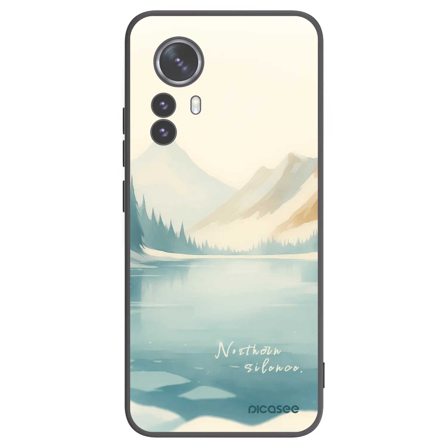 Picasee Μαύρη θήκη σιλικόνης για Xiaomi 12 Pro - NOTHERN SILENCE