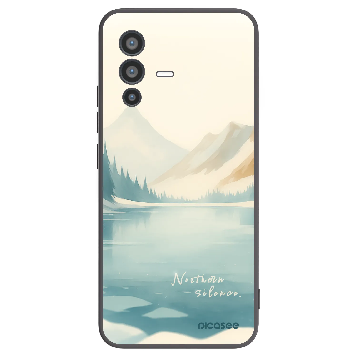 Picasee Μαύρη θήκη σιλικόνης για Vivo V23 5G - NOTHERN SILENCE