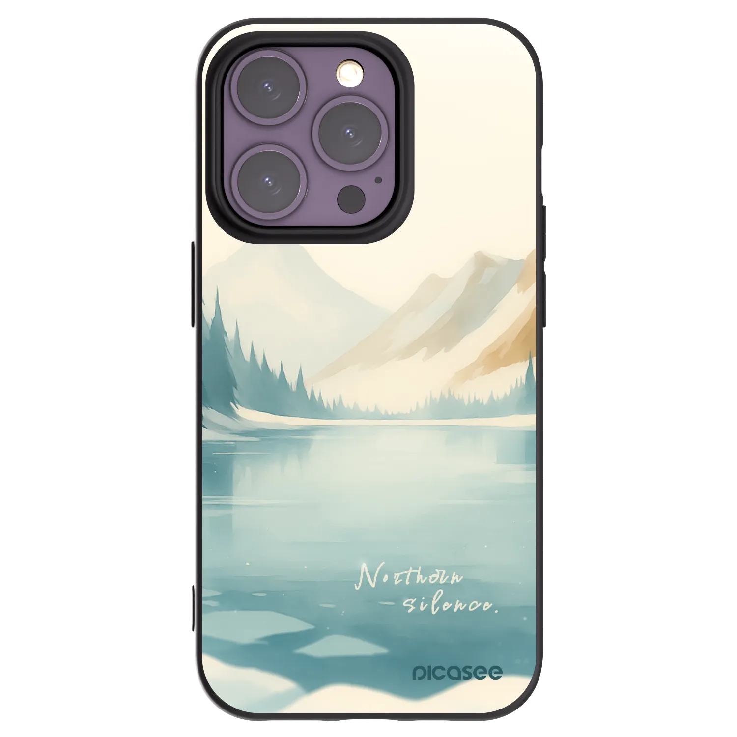 Picasee Μαύρη θήκη σιλικόνης για Apple iPhone 14 Pro - NOTHERN SILENCE