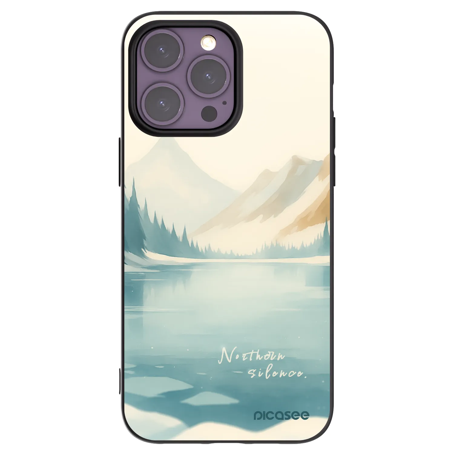 Picasee Μαύρη θήκη σιλικόνης για Apple iPhone 14 Pro Max - NOTHERN SILENCE