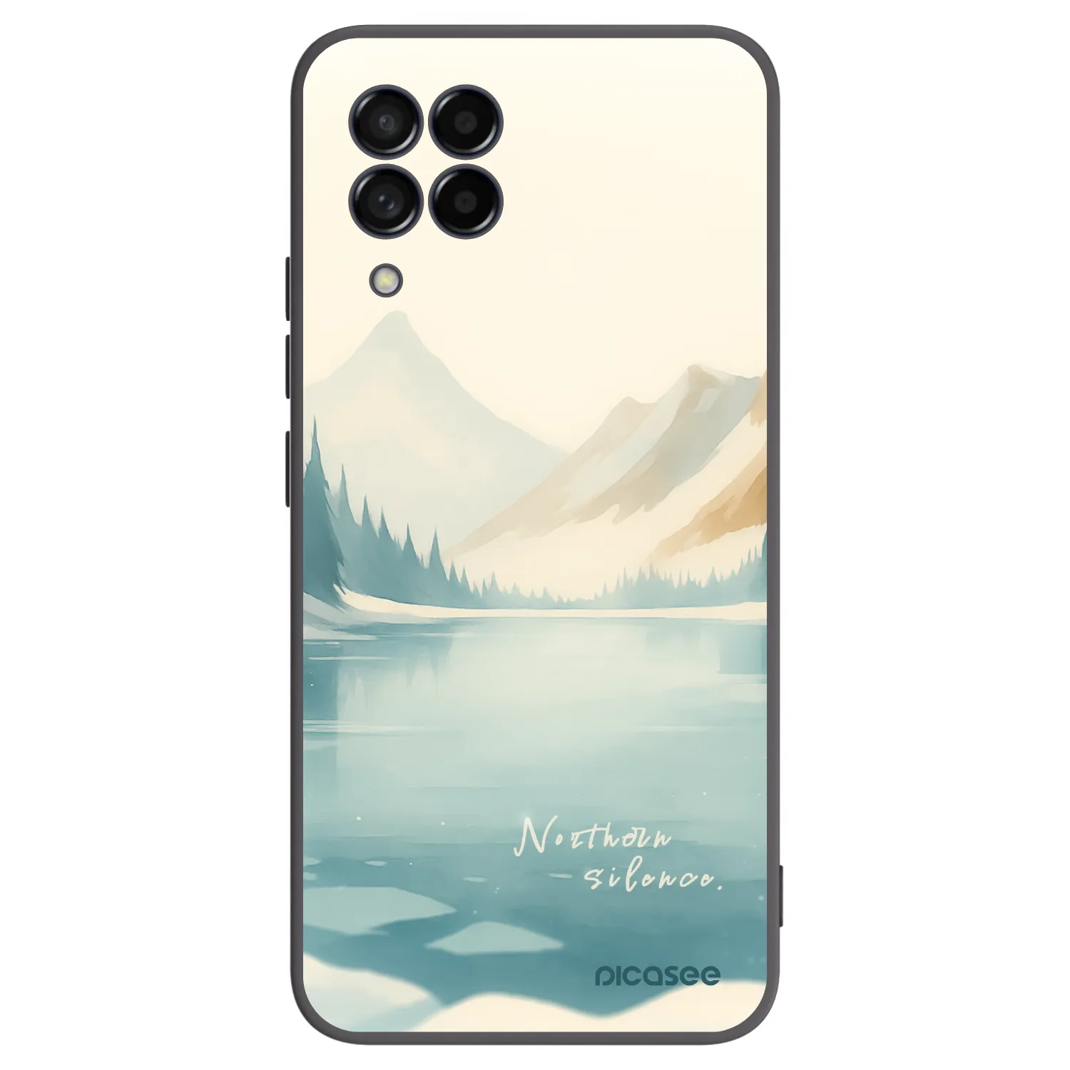 Picasee Μαύρη θήκη σιλικόνης για Samsung Galaxy M53 5G - NOTHERN SILENCE