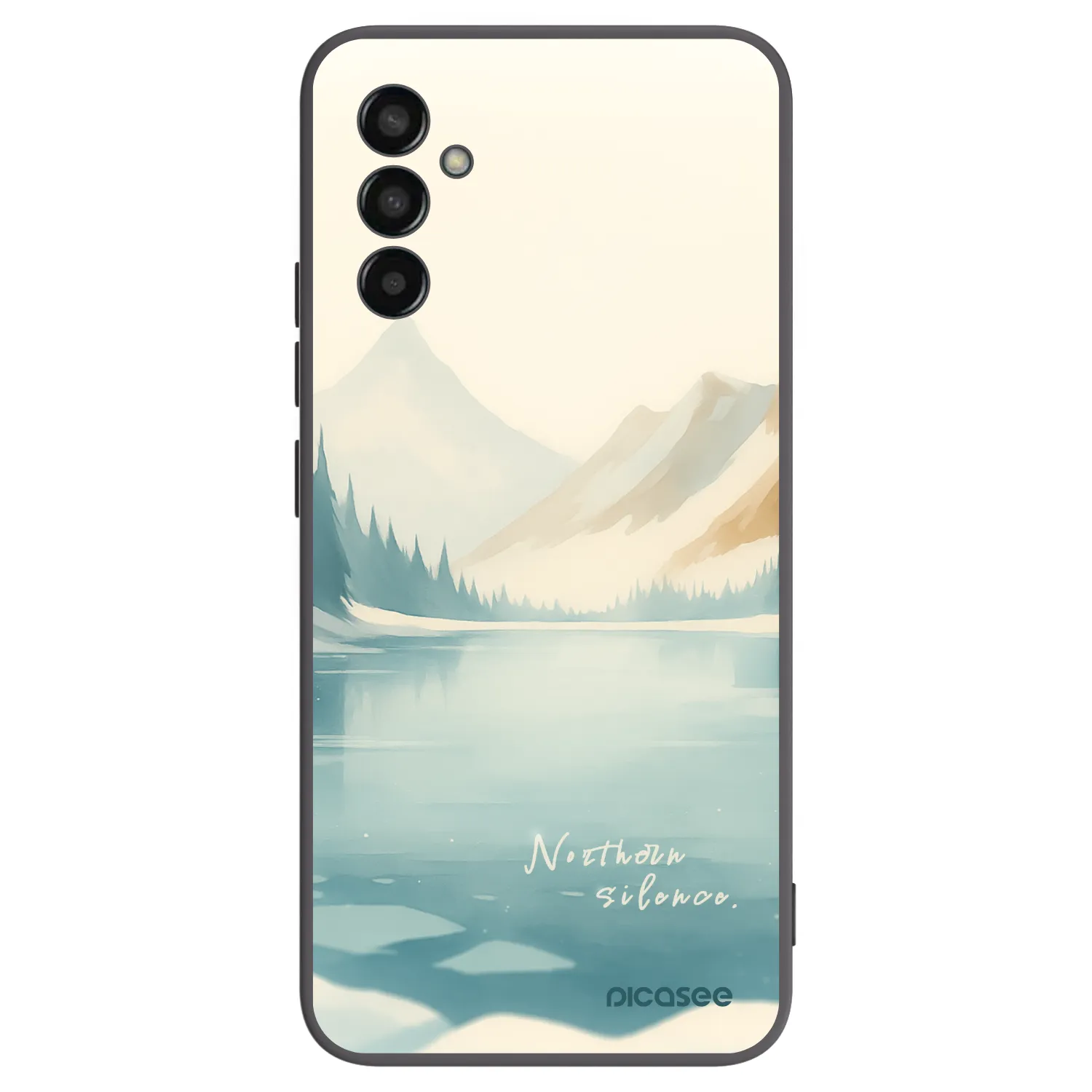 Picasee Μαύρη θήκη σιλικόνης για Samsung Galaxy M13 M135F - NOTHERN SILENCE