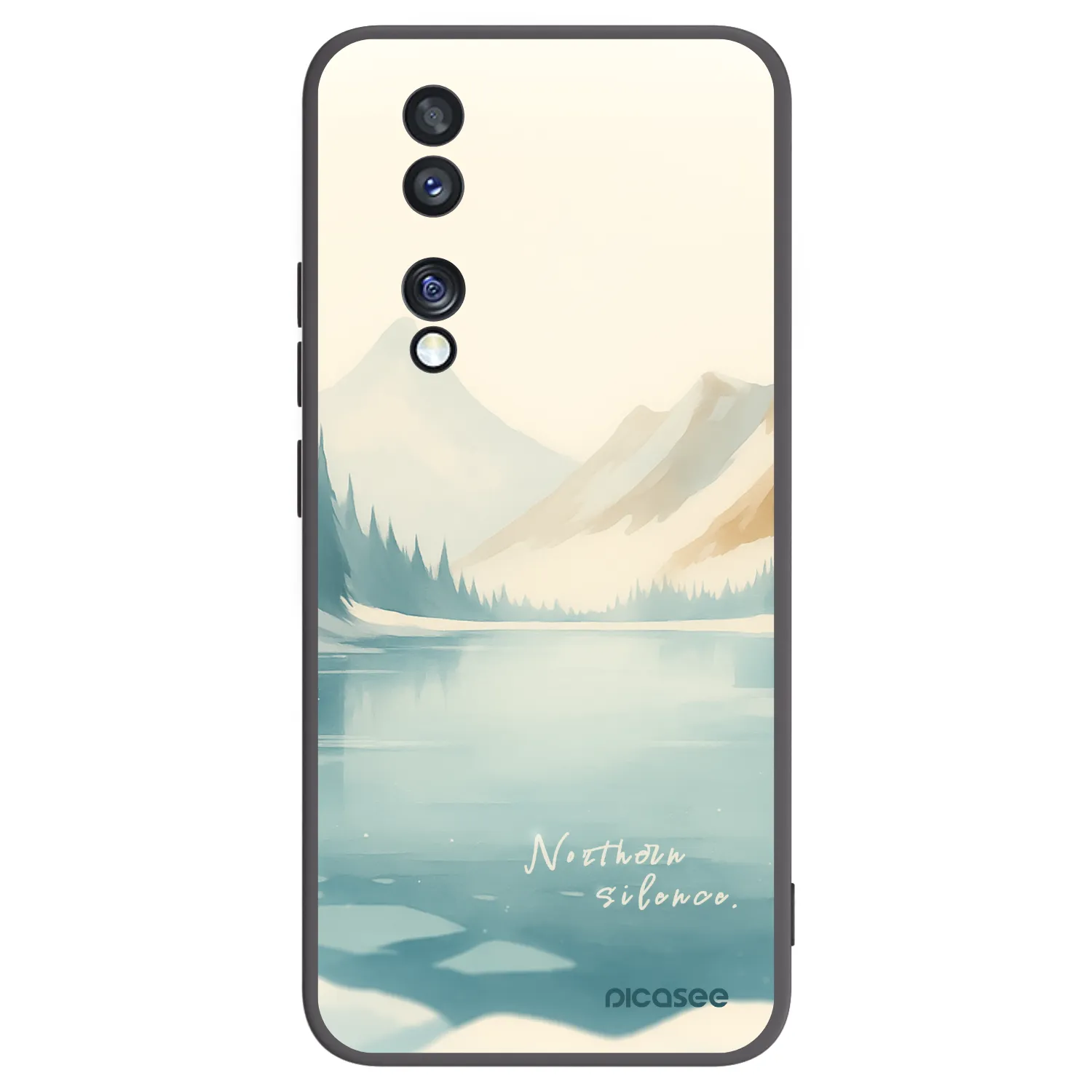 Picasee Μαύρη θήκη σιλικόνης για Honor 70 - NOTHERN SILENCE