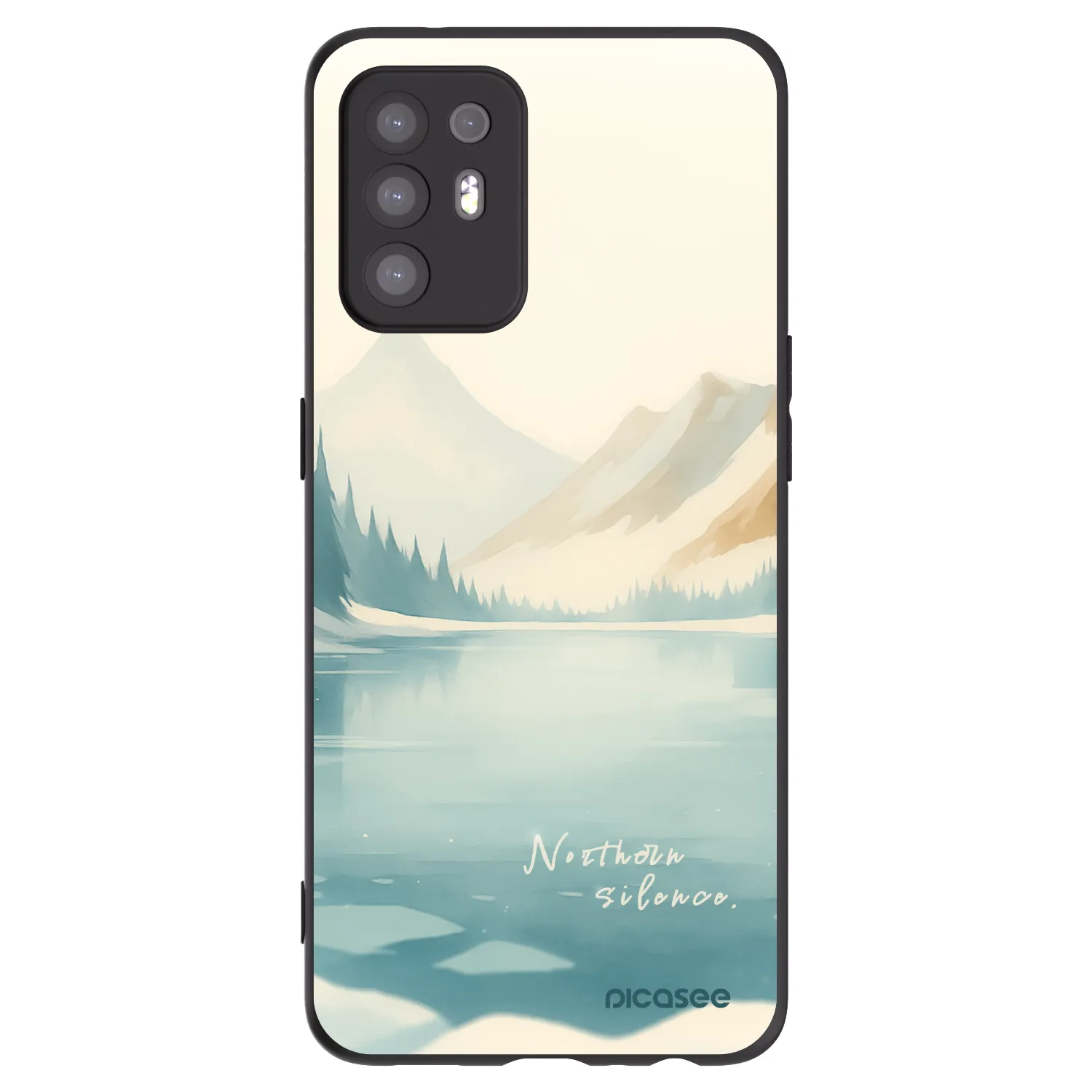 Picasee Μαύρη θήκη σιλικόνης για OPPO A94 5G - NOTHERN SILENCE