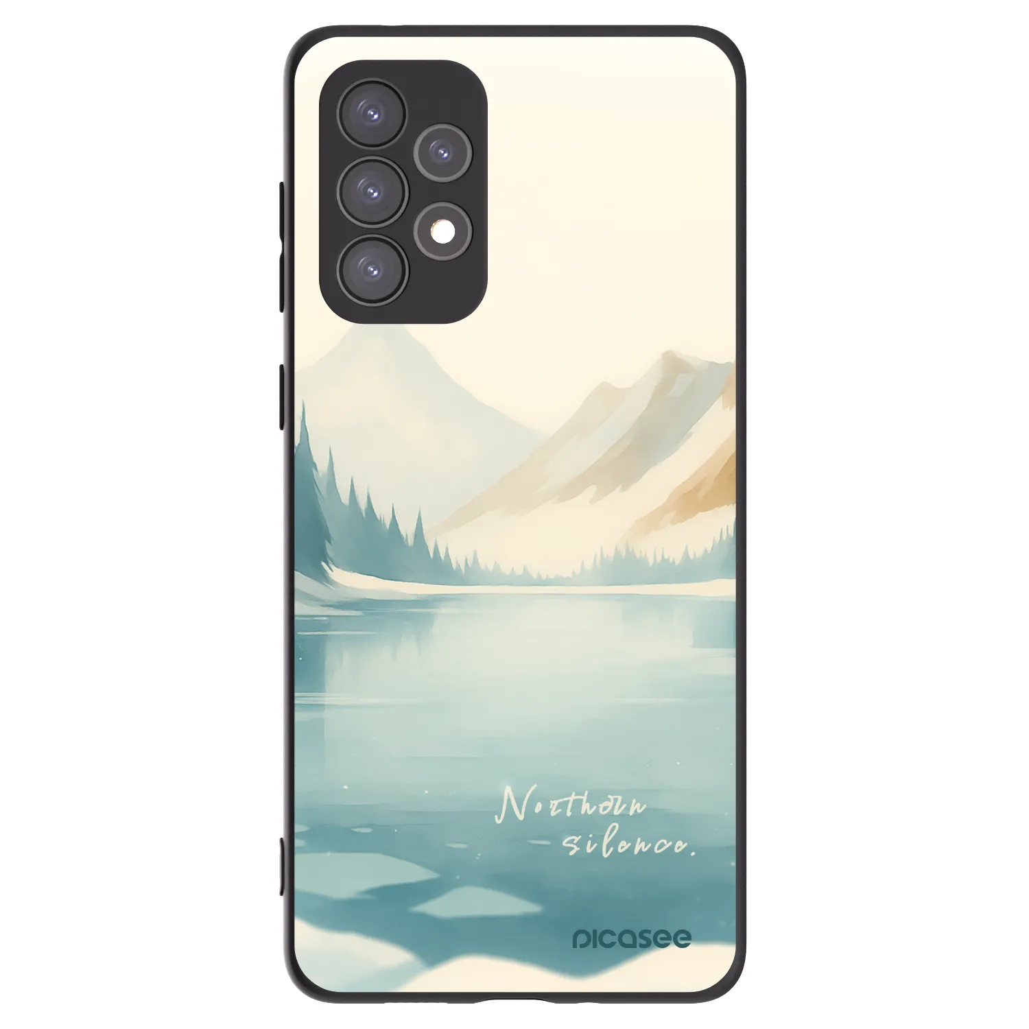 Picasee Μαύρη θήκη σιλικόνης για Samsung Galaxy A73 5G - NOTHERN SILENCE