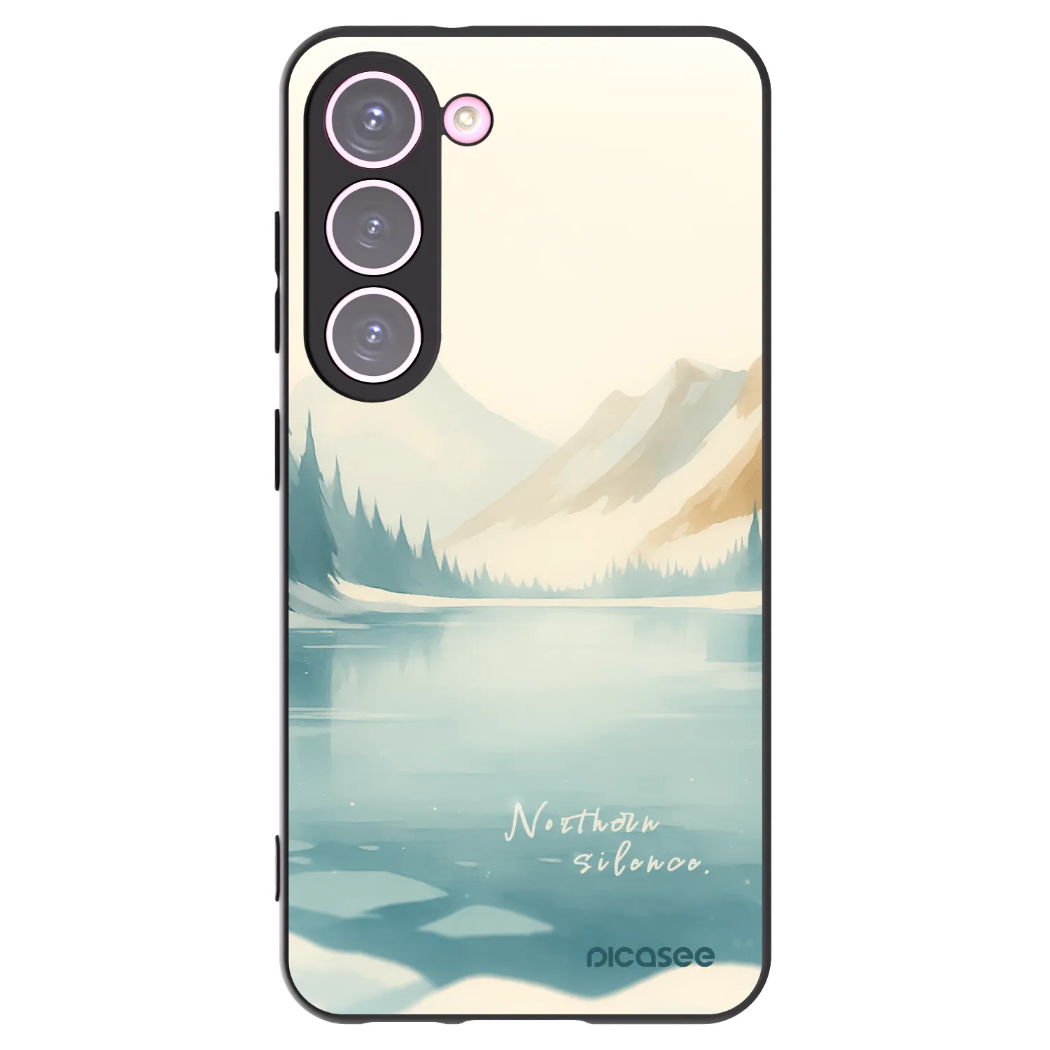 Picasee Μαύρη θήκη σιλικόνης για Samsung Galaxy S23 5G - NOTHERN SILENCE