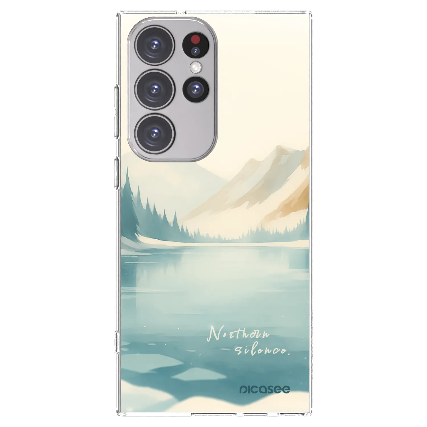 Picasee διαφανής θήκη σιλικόνης Samsung Galaxy S23 Ultra 5G - NOTHERN SILENCE