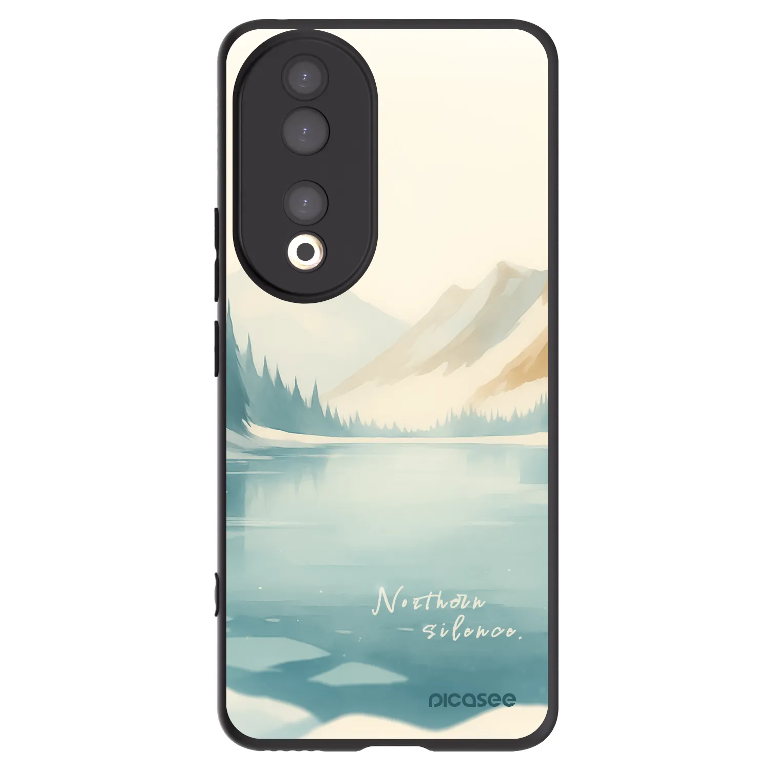 Picasee Μαύρη θήκη σιλικόνης για Honor 90 5G - NOTHERN SILENCE