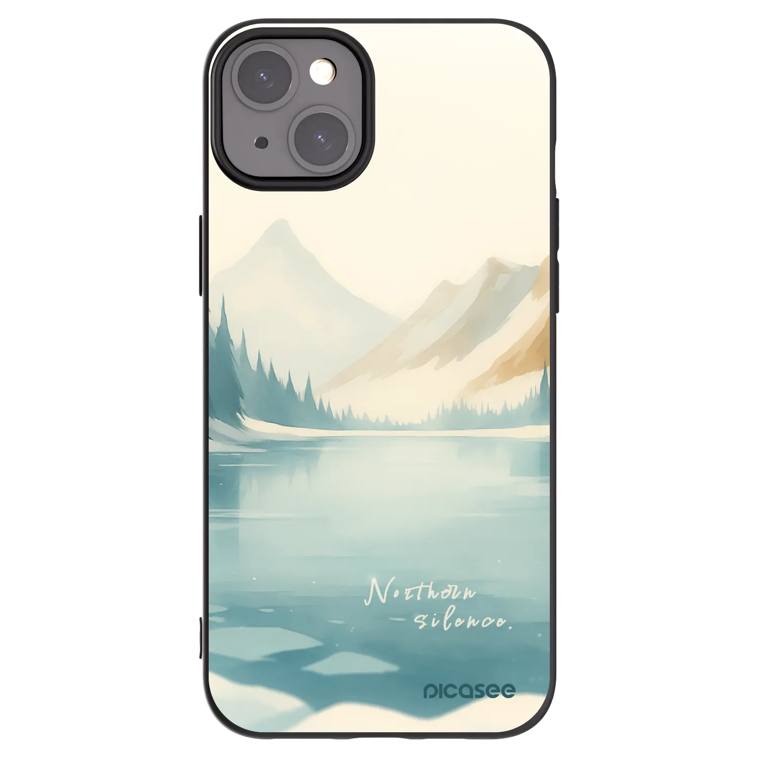 Picasee Μαύρη θήκη σιλικόνης για Apple iPhone 15 Plus - NOTHERN SILENCE