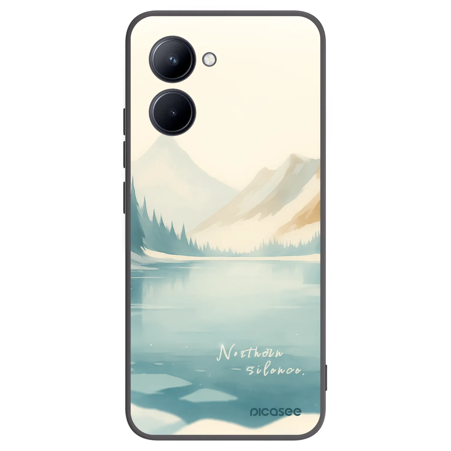 Picasee Μαύρη θήκη σιλικόνης για Realme C33 (2023) - NOTHERN SILENCE