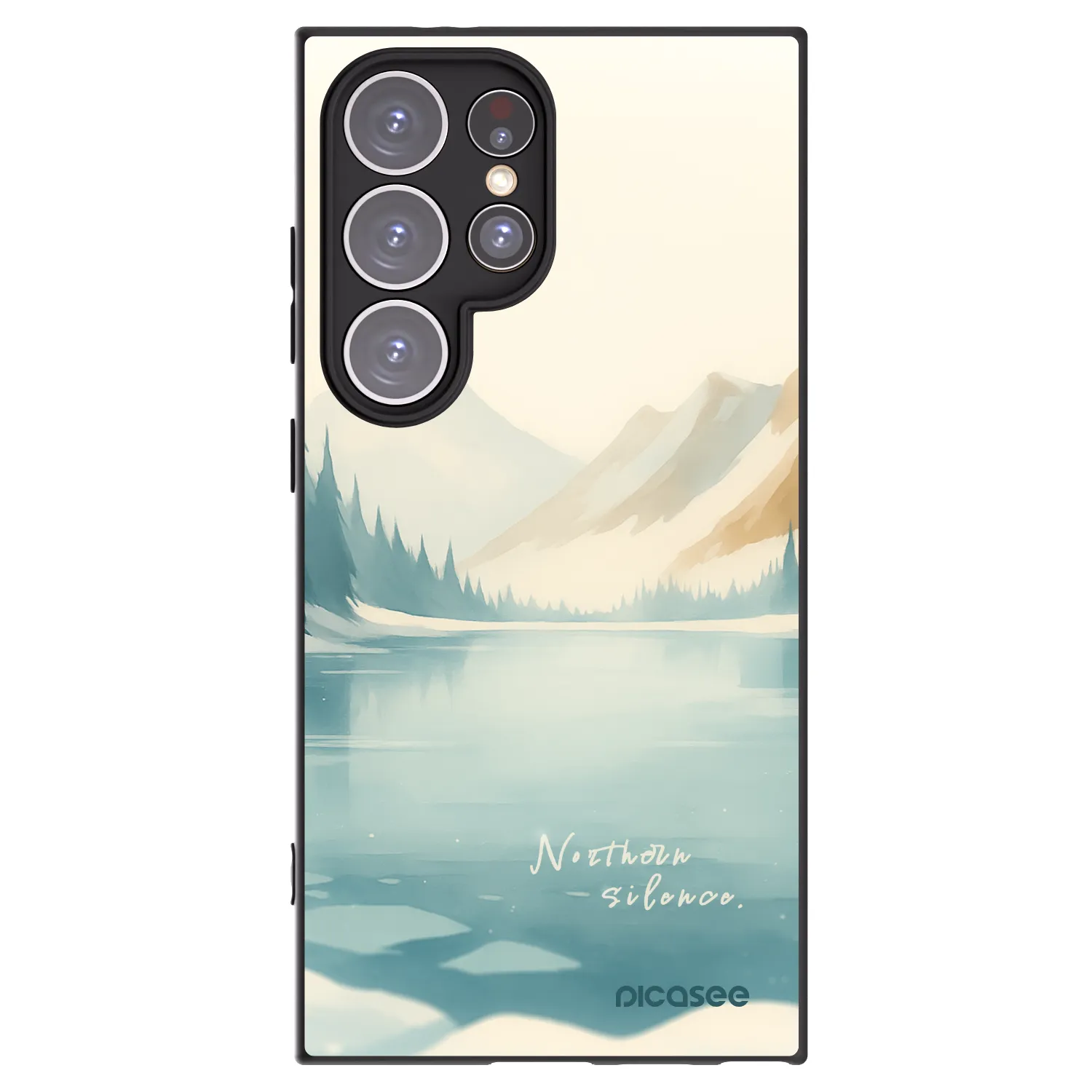 Picasee Μαύρη θήκη σιλικόνης για Samsung Galaxy S24 Ultra S928B 5G - NOTHERN SILENCE