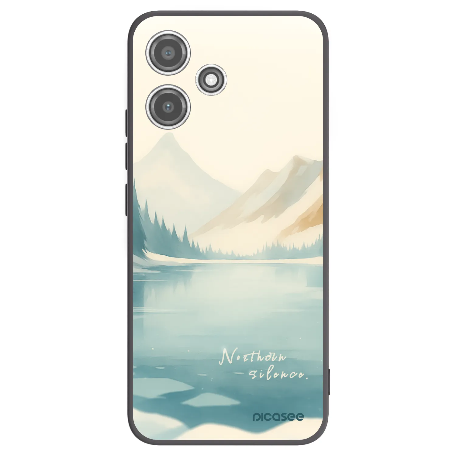 Picasee Μαύρη θήκη σιλικόνης για Xiaomi Redmi 12 5G - NOTHERN SILENCE