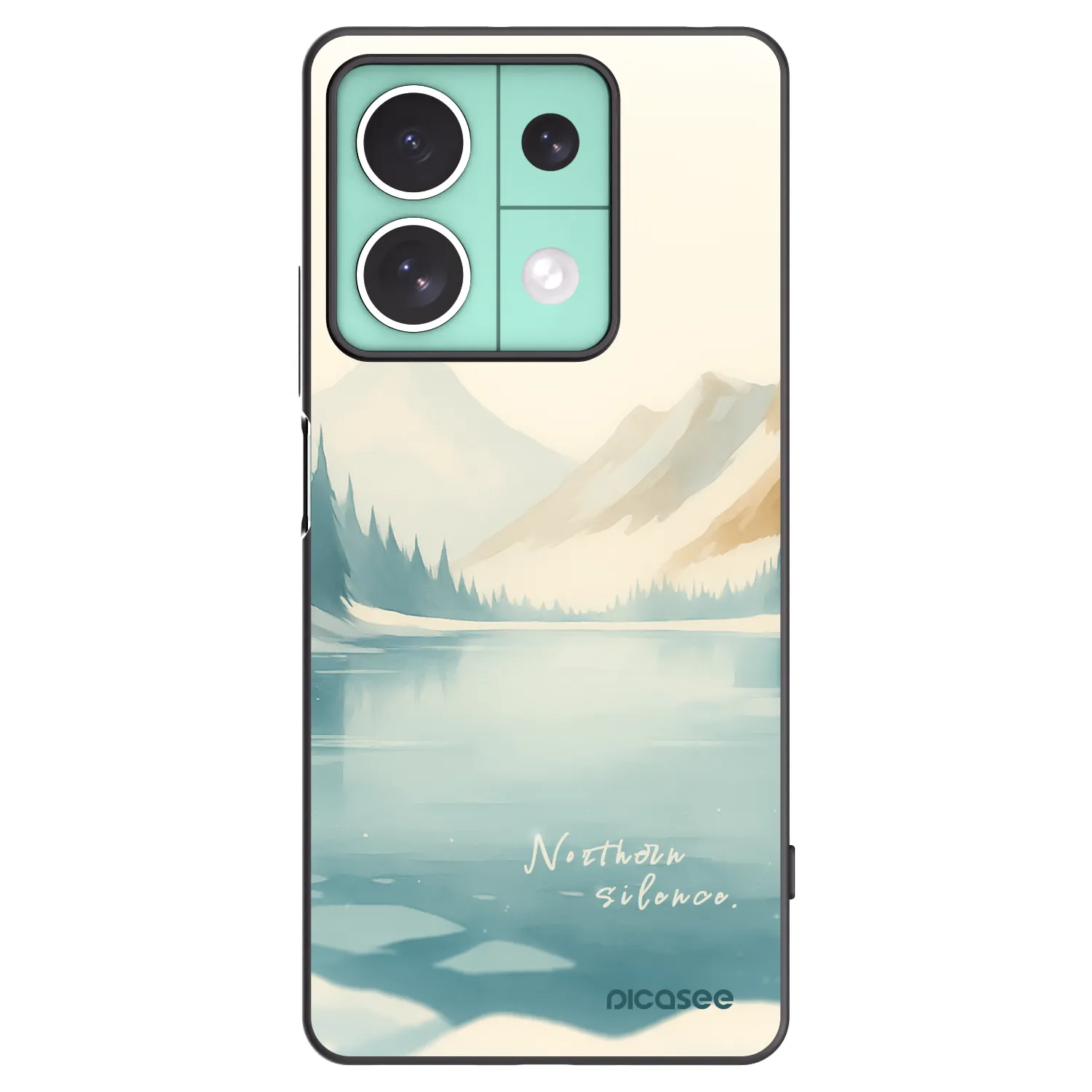 Picasee Μαύρη θήκη σιλικόνης για Xiaomi Redmi Note 13 5G - NOTHERN SILENCE