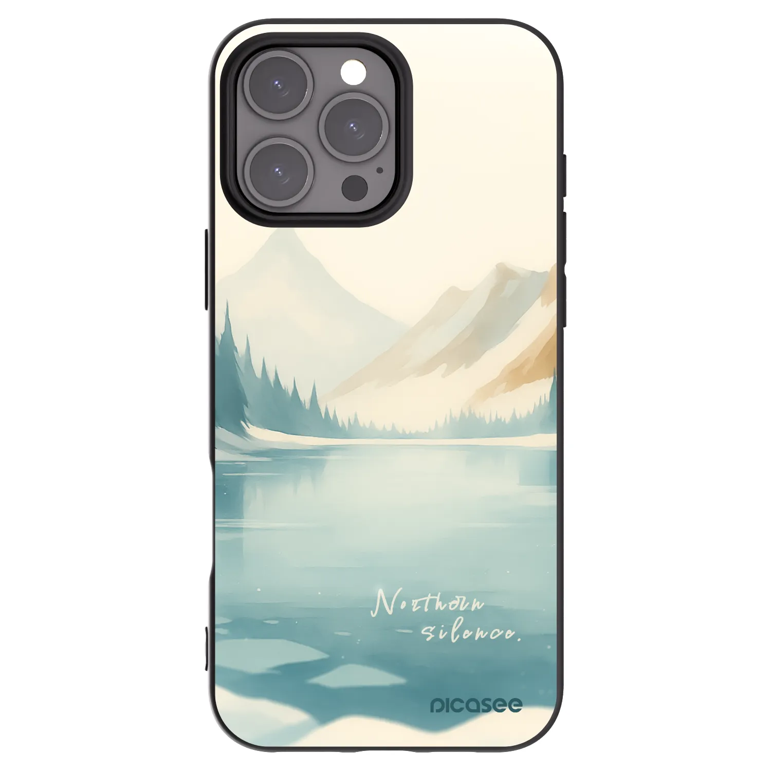 Picasee Μαύρη θήκη σιλικόνης για Apple iPhone 16 Pro Max - NOTHERN SILENCE