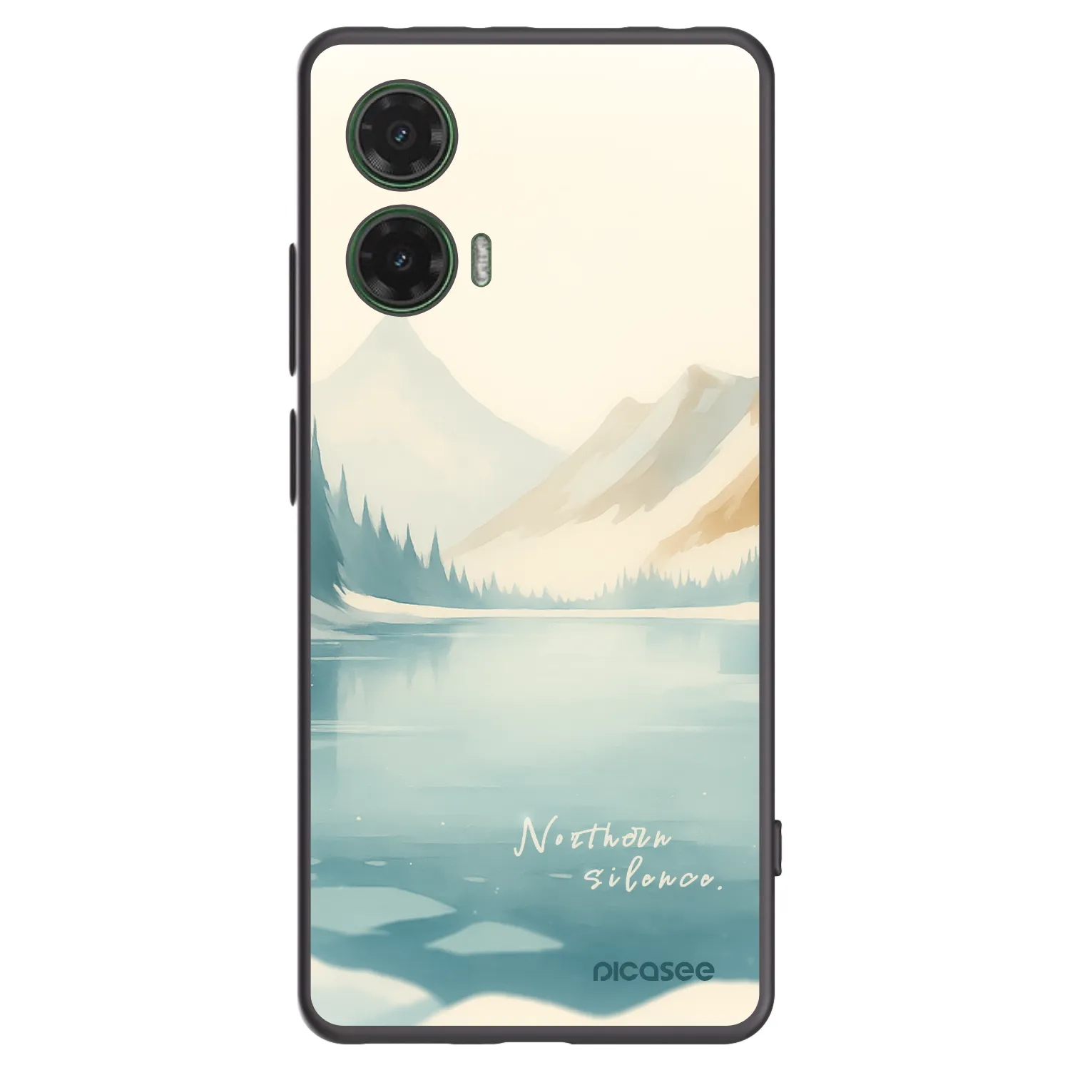 Picasee Μαύρη θήκη σιλικόνης για Motorola Moto G35 5G - NOTHERN SILENCE