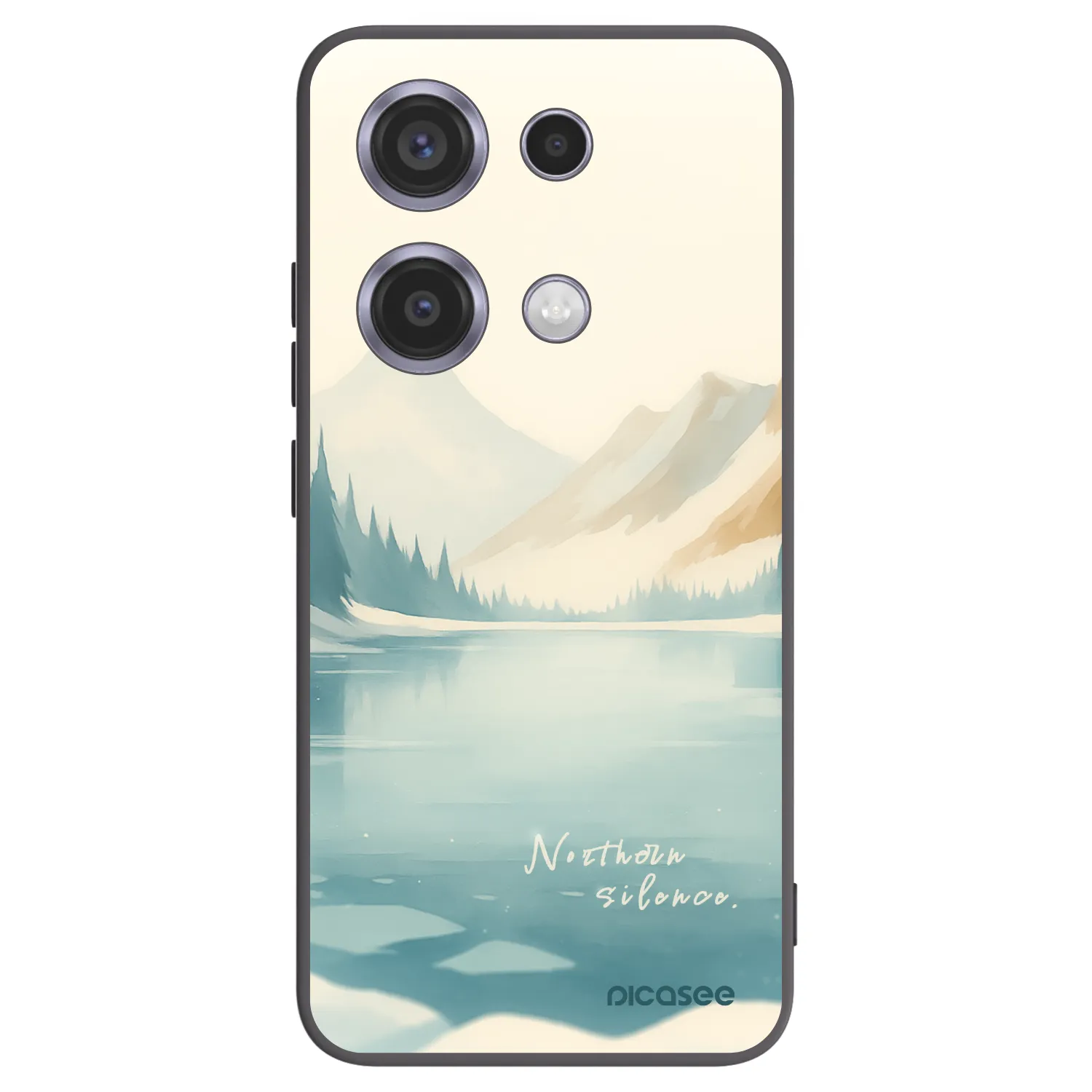 Picasee Μαύρη θήκη σιλικόνης για Xiaomi Redmi Note 14S - NOTHERN SILENCE