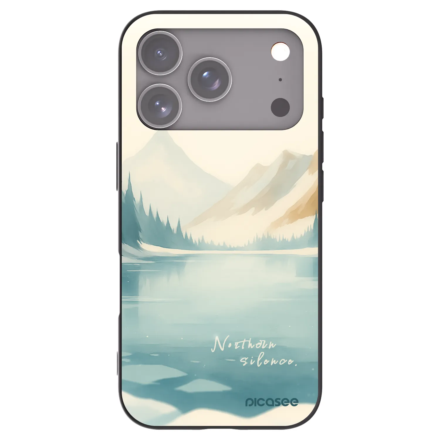 Picasee Μαύρη θήκη σιλικόνης για Apple iPhone 17 Pro - NOTHERN SILENCE