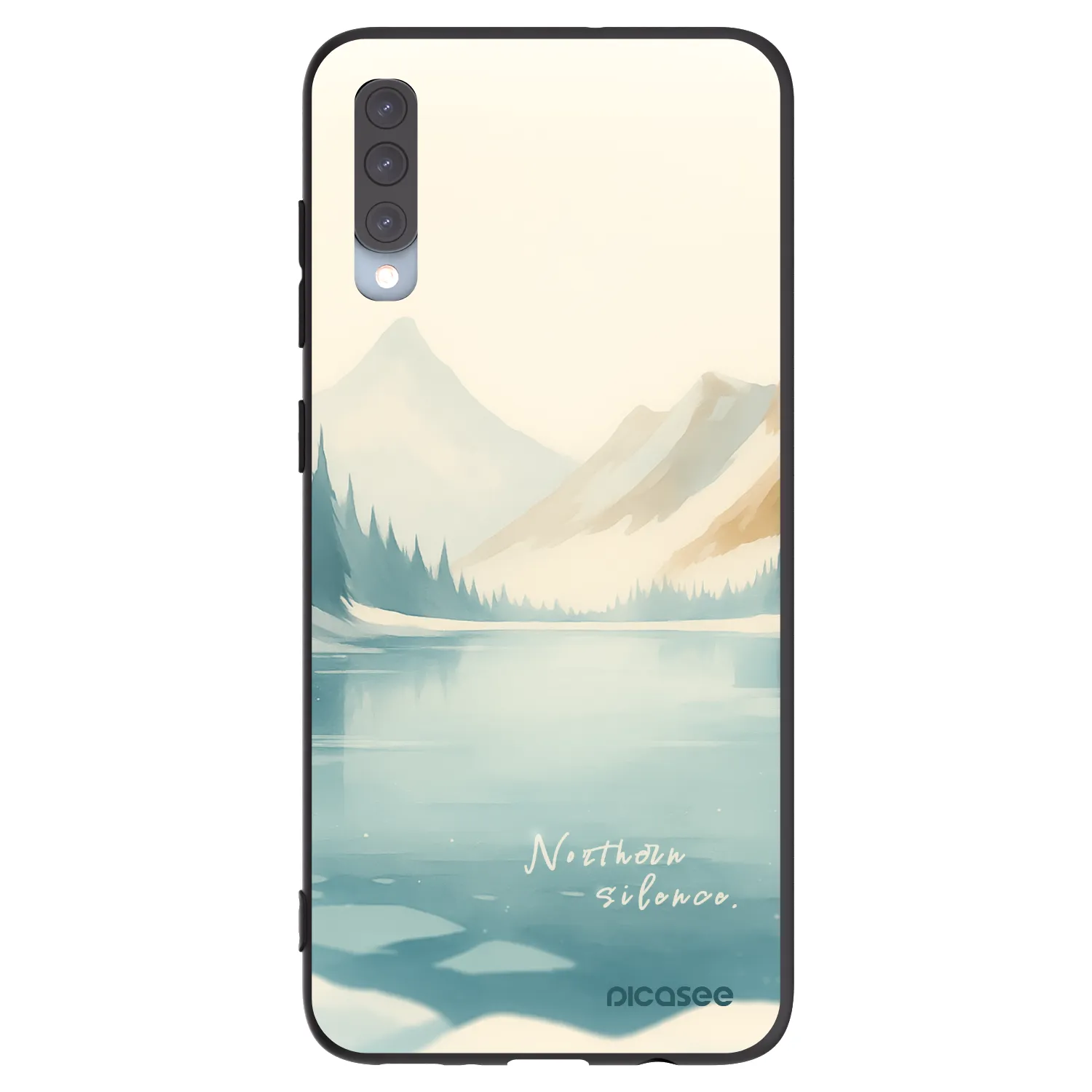 Picasee Μαύρη θήκη σιλικόνης για Samsung Galaxy A70 A705F - NOTHERN SILENCE