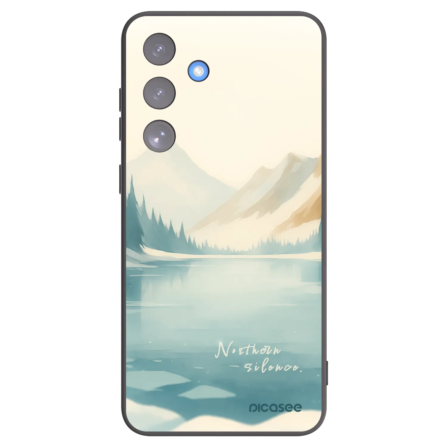 Picasee Μαύρη θήκη σιλικόνης για Samsung Galaxy S25 FE 5G - NOTHERN SILENCE