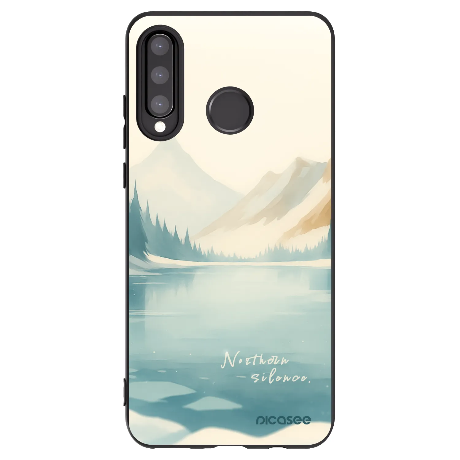 Picasee Μαύρη θήκη σιλικόνης για Huawei P30 Lite - NOTHERN SILENCE