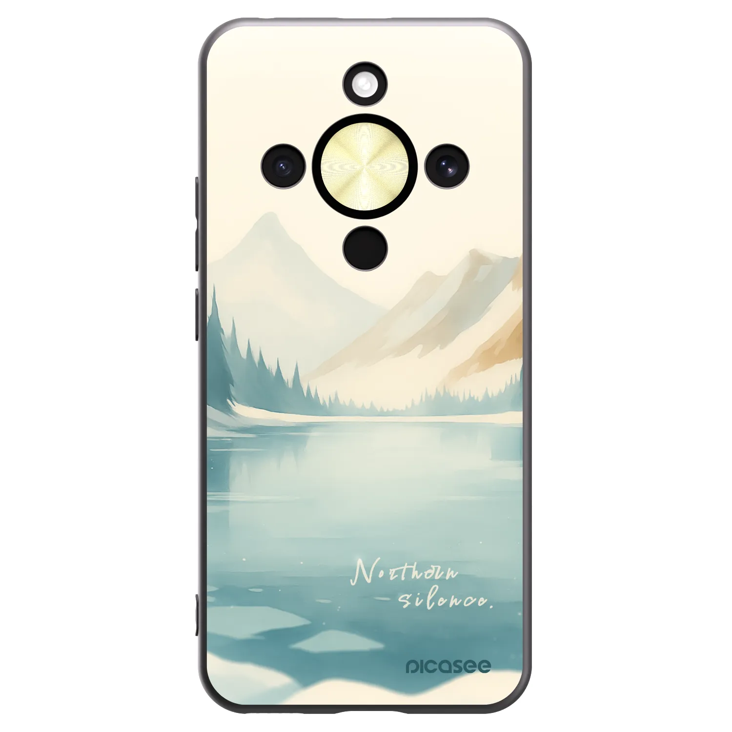 Picasee Μαύρη θήκη σιλικόνης για Honor Magic8 Lite 5G - NOTHERN SILENCE
