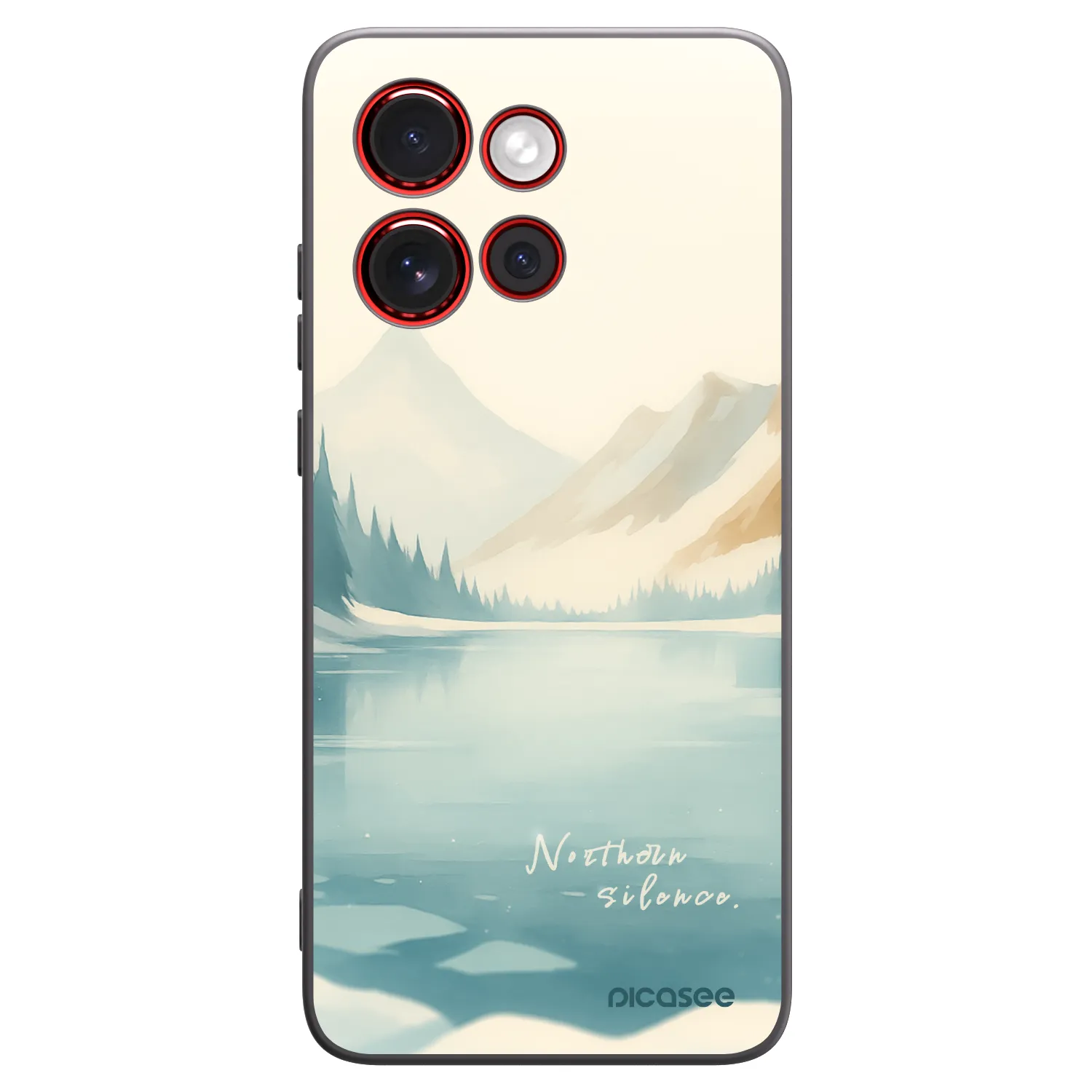 Picasee Μαύρη θήκη σιλικόνης για Motorola Edge 60 Neo 5G - NOTHERN SILENCE