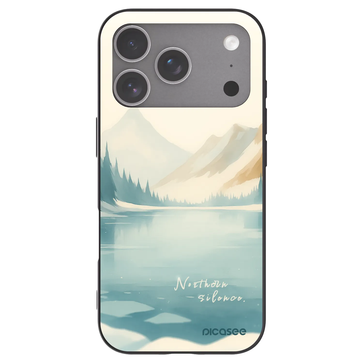 Picasee Μαύρη θήκη σιλικόνης για Apple iPhone 18 Pro - NOTHERN SILENCE