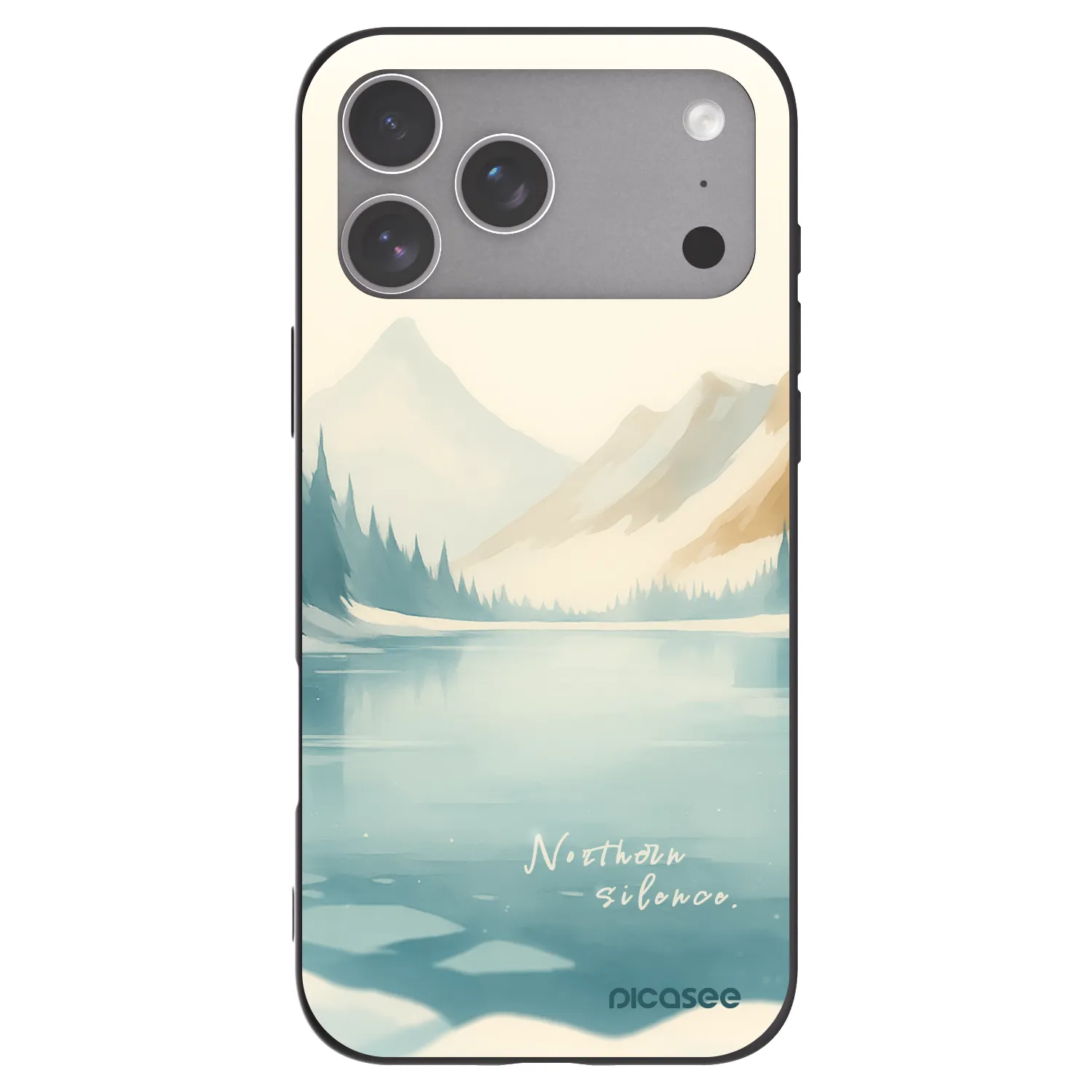 Picasee Μαύρη θήκη σιλικόνης για Apple iPhone 18 Pro Max - NOTHERN SILENCE