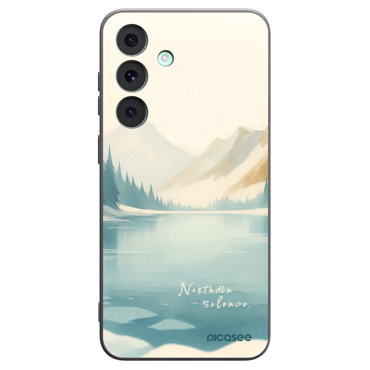 Picasee Μαύρη θήκη σιλικόνης για Samsung Galaxy S26 FE - NOTHERN SILENCE
