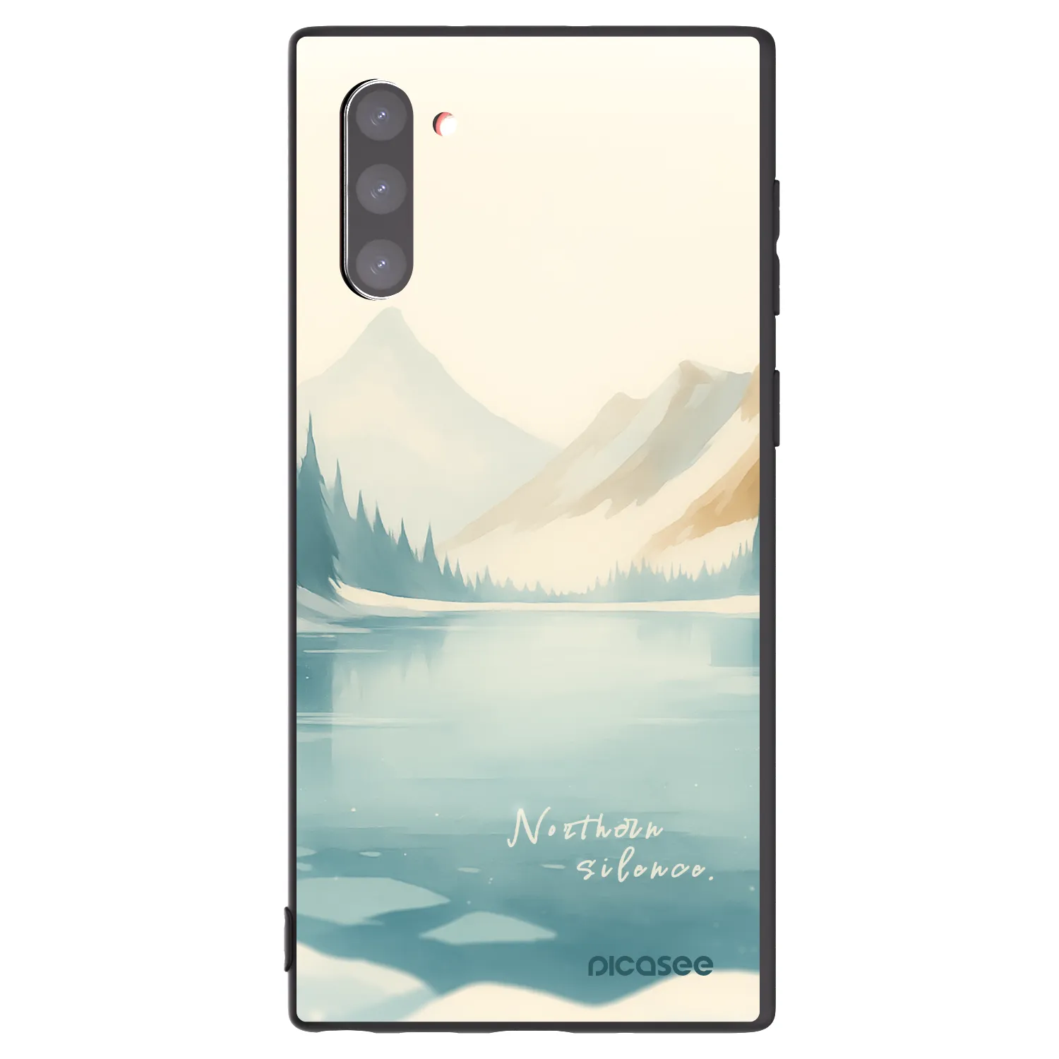 Picasee Μαύρη θήκη σιλικόνης για Samsung Galaxy Note 10 N970F - NOTHERN SILENCE