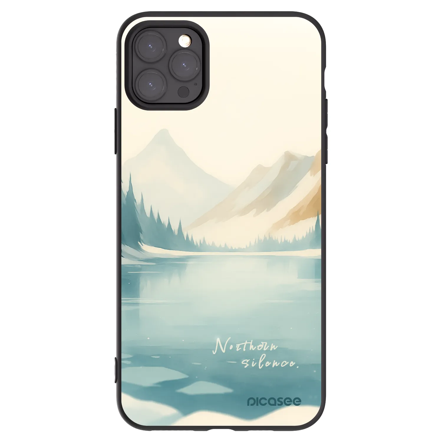 Picasee Μαύρη θήκη σιλικόνης για Apple iPhone 11 Pro Max - NOTHERN SILENCE