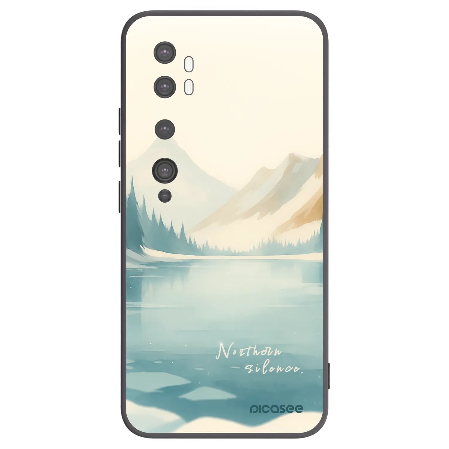 Picasee Μαύρη θήκη σιλικόνης για Xiaomi Mi Note 10 (Pro) - NOTHERN SILENCE