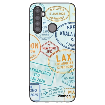 Picasee Μαύρη θήκη σιλικόνης για Realme 5 - PASSPORT EDITION