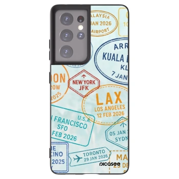 Picasee Μαύρη θήκη σιλικόνης για Samsung Galaxy S21 Ultra 5G G998B - PASSPORT EDITION