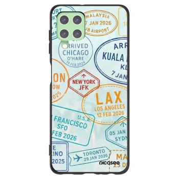 Picasee Μαύρη θήκη σιλικόνης για Samsung Galaxy A22 A225F 4G - PASSPORT EDITION