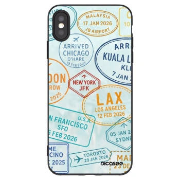 Picasee Μαύρη θήκη σιλικόνης για Apple iPhone XS Max - PASSPORT EDITION