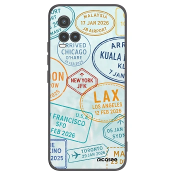 Picasee Μαύρη θήκη σιλικόνης για Vivo Y33s - PASSPORT EDITION