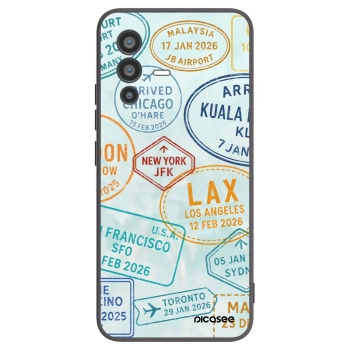 Picasee Μαύρη θήκη σιλικόνης για Vivo V23 5G - PASSPORT EDITION
