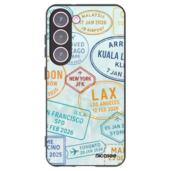Picasee Μαύρη θήκη σιλικόνης για Samsung Galaxy S23 5G - PASSPORT EDITION