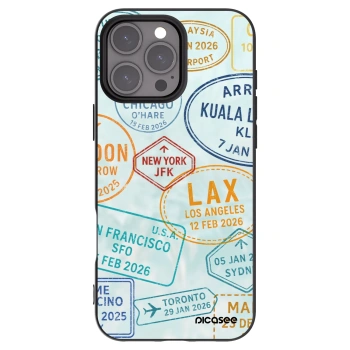 Picasee Μαύρη θήκη σιλικόνης για Apple iPhone 16 Pro Max - PASSPORT EDITION